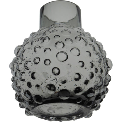 Vaso Vidro 18x16x16cm Cinza