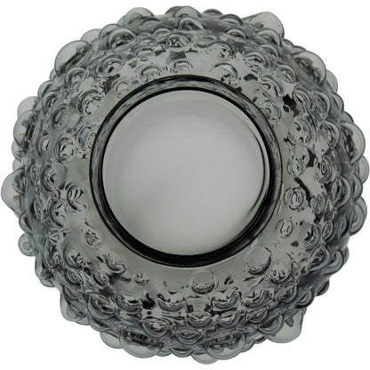 Vaso Vidro 18x16x16cm Cinza