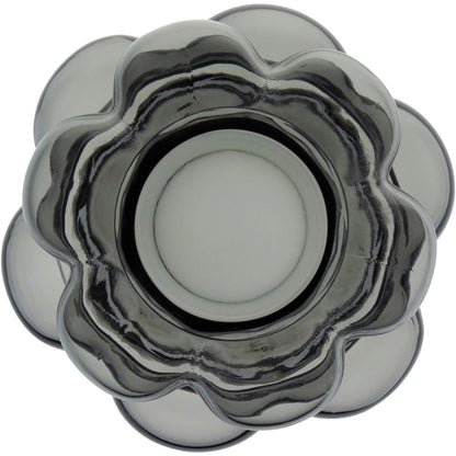 Vaso Vidro 22x18x18cm Cinza