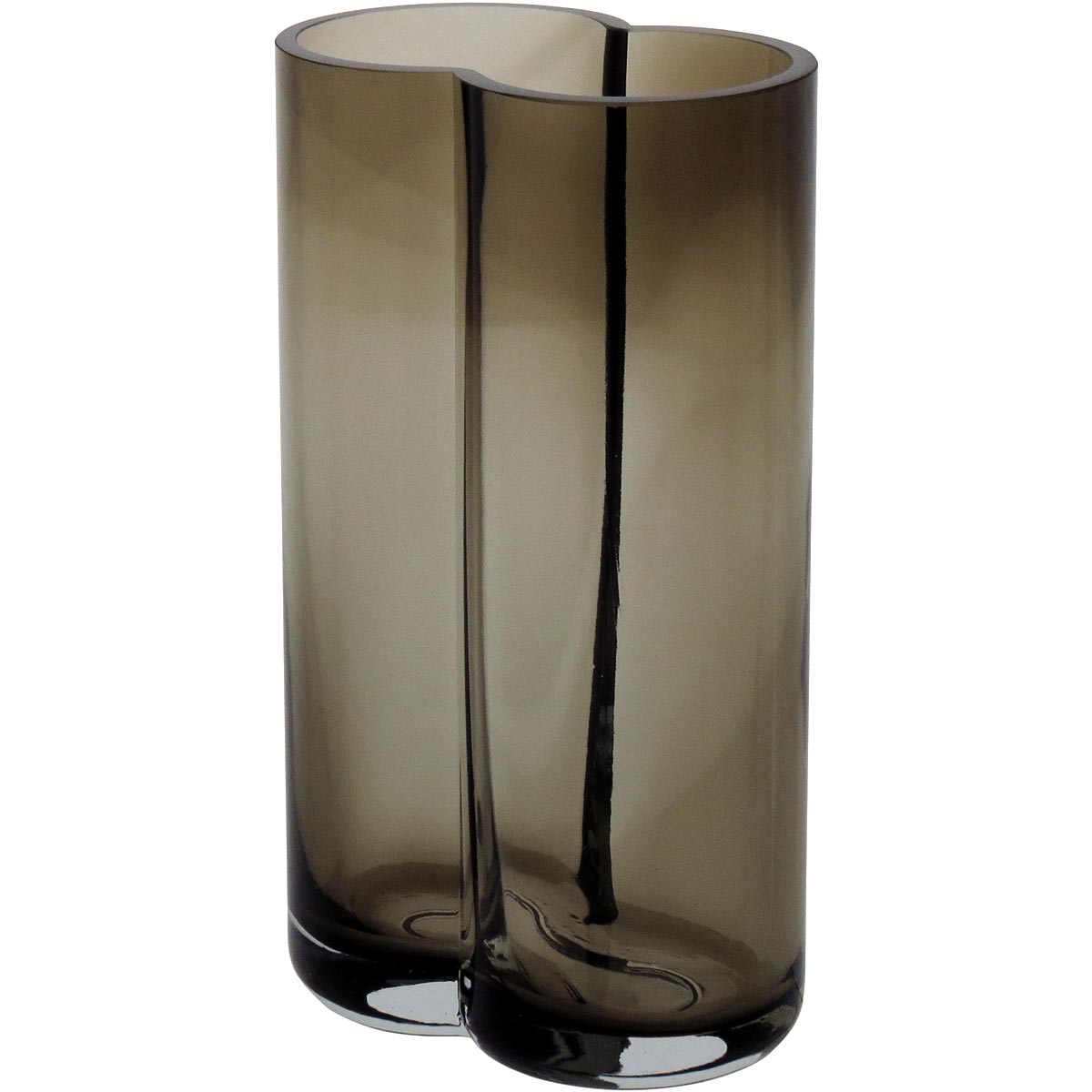 Vaso Vidro 22x12x8cm Fumê