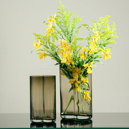 Vaso Vidro 22x12x8cm Fumê