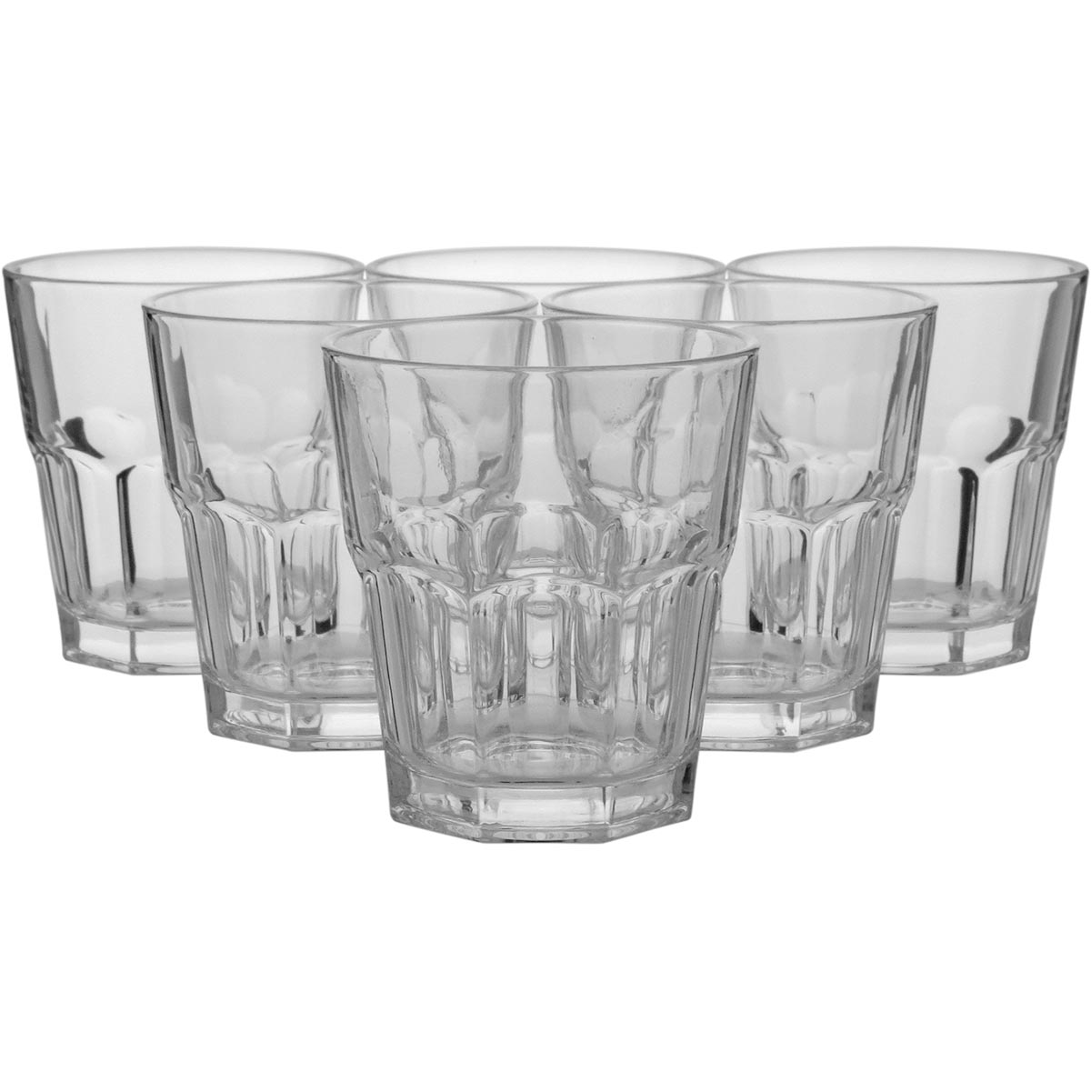 Conjunto de Copos de Whisky Vidro Transparente 350ml - 6 Peças