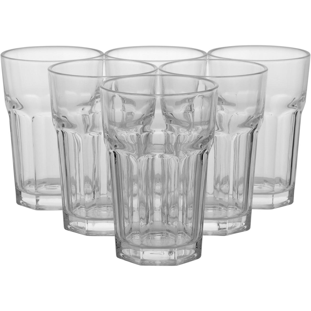 Conjunto 6 Copos Long Drink Vidro 410ml Transparente Elegante
