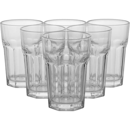 Conjunto 6 Copos Long Drink Vidro 410ml Transparente Elegante
