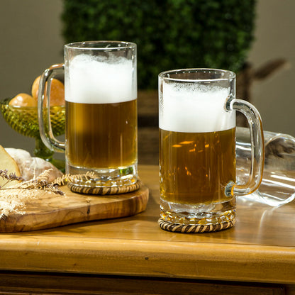 Caneca de Cerveja em Vidro Transparente 460ml 15x12x8cm