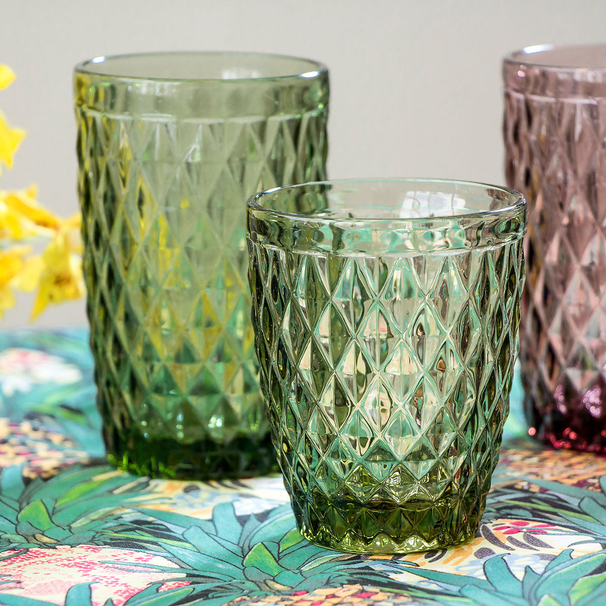 Copo de Vidro Verde 270ml - 6 Peças, Design Elegante e Durável