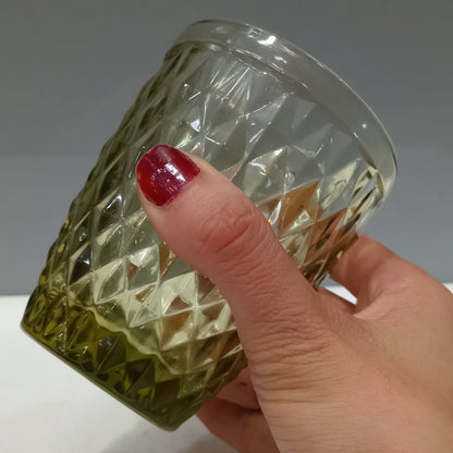 Copo de Vidro Verde 270ml - 6 Peças, Design Elegante e Durável