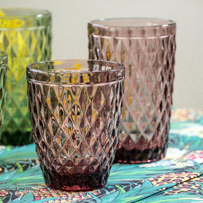 Copo de Vidro Rosa 270ml 6 Peças - Elegante e Durável