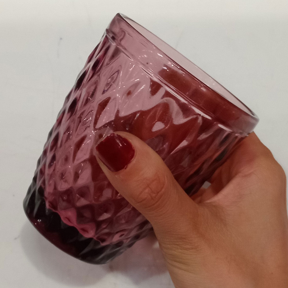 Copo de Vidro Rosa 270ml 6 Peças - Elegante e Durável