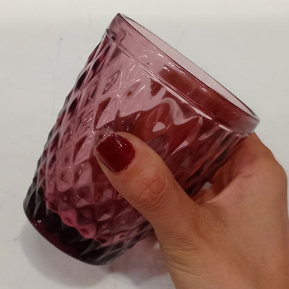 Copo de Vidro Rosa 270ml 6 Peças - Elegante e Durável