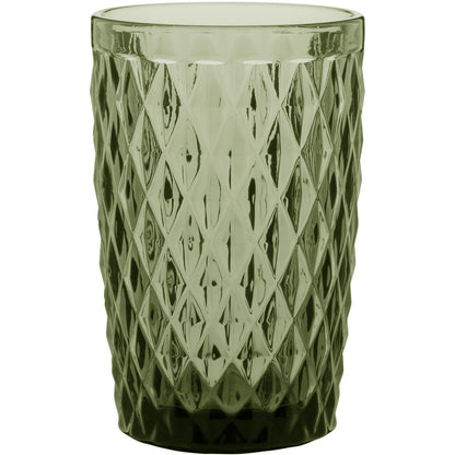 Copo Long Drink Vidro Verde 370ml - Conjunto com 6 Peças 12x8x8cm
