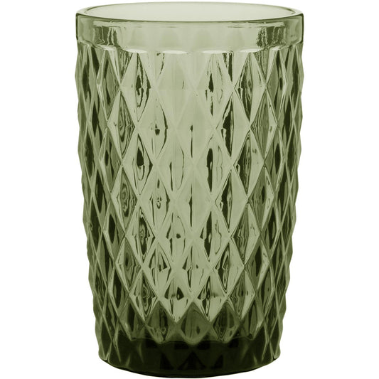 Copo Long Drink Vidro Verde 370ml - Conjunto com 6 Peças 12x8x8cm