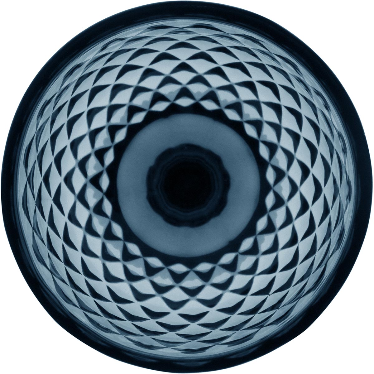 Conjunto 6 Taças de Água Vidro Azul 330ml 17x9cm Alta Resistência