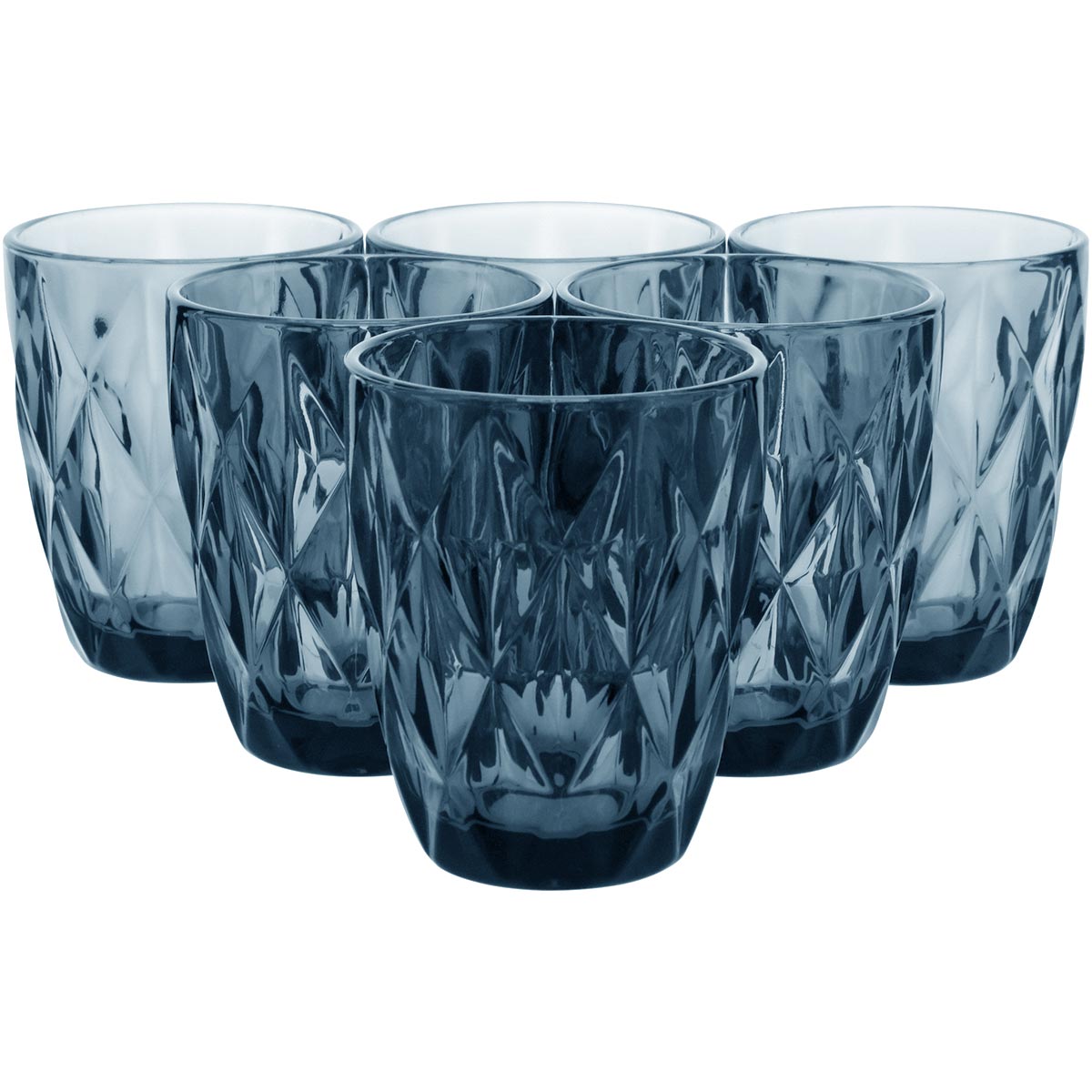 Copo de Vidro Azul 270ml - Elegante e Ergonômico, 9,8x8cm