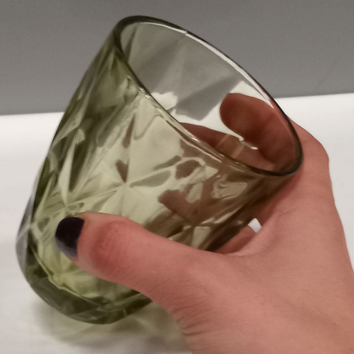 Copo de Vidro Verde 270ml - Conjunto com 6 Peças para Água e Sucos