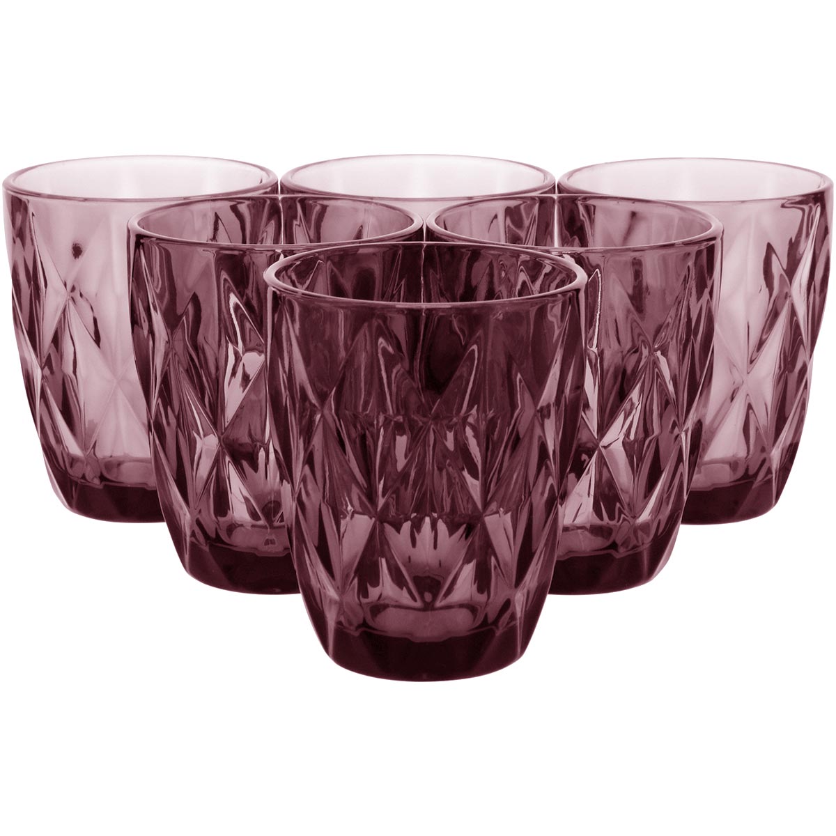 Conjunto de Copos de Vidro Rosa 270ml - Elegância e Durabilidade