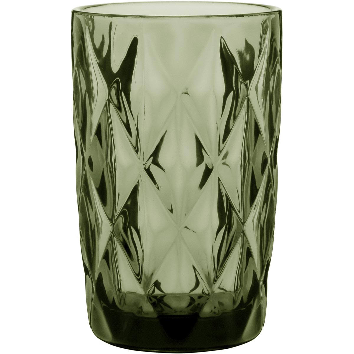 Copo Long Drink Verde Vidro 370ml 12,6cm - Jogo 6 Peças