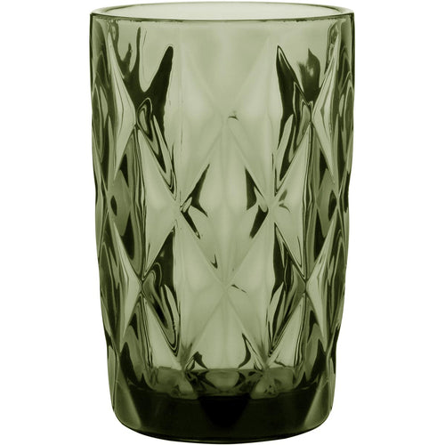 Copo Long Drink Verde Vidro 370ml 12,6cm - Jogo 6 Peças