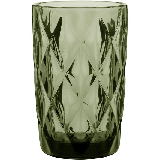 Copo Long Drink Verde Vidro 370ml 12,6cm - Jogo 6 Peças