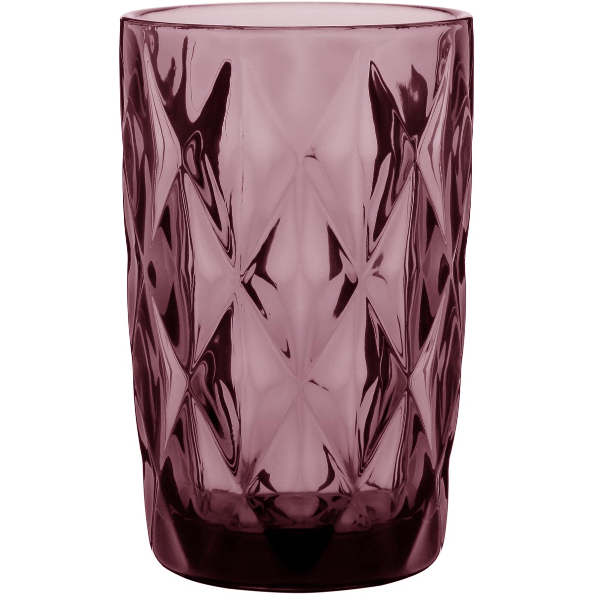 Copo Long Drink de Vidro Rosa 370ml - Conjunto com 6 Peças