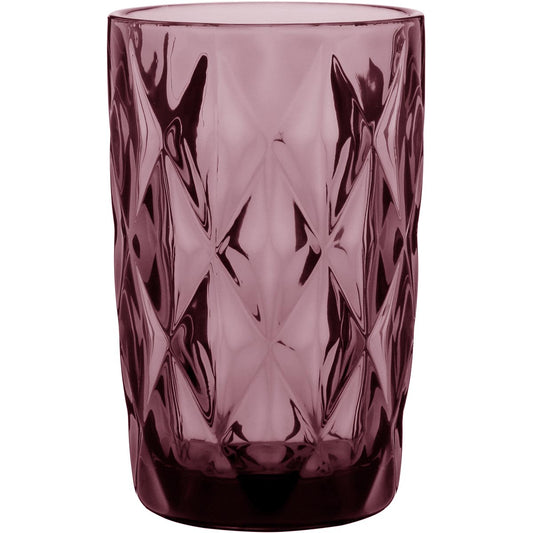 Copo Long Drink de Vidro Rosa 370ml - Conjunto com 6 Peças