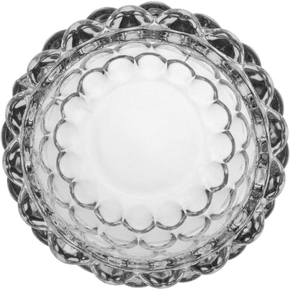 Castiçal de Vidro Transparente 6x8cm Porta Velas Elegante