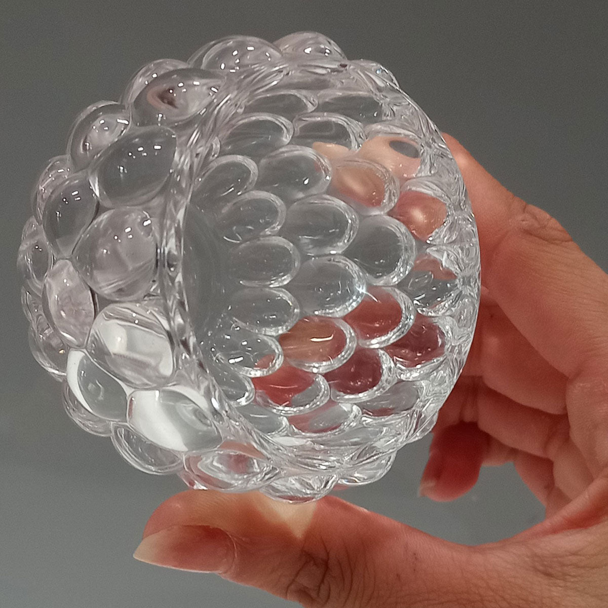 Castiçal de Vidro Transparente 6x8cm Porta Velas Elegante