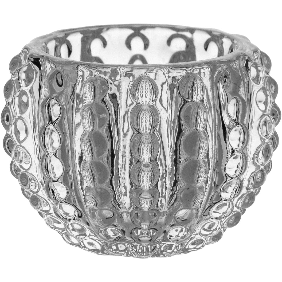 Castiçal de Vidro Transparente 6x8cm para Velas Decorativas