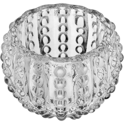 Castiçal de Vidro Transparente 6x8cm para Velas Decorativas