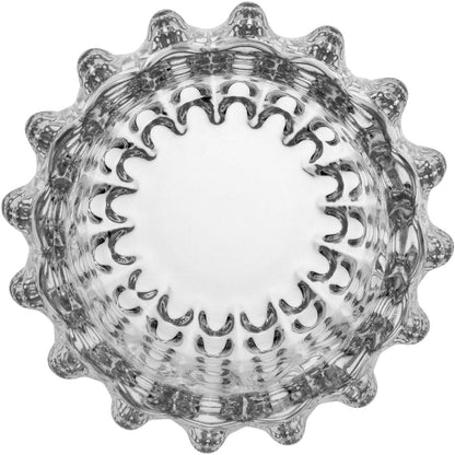 Castiçal de Vidro Transparente 6x8cm para Velas Decorativas