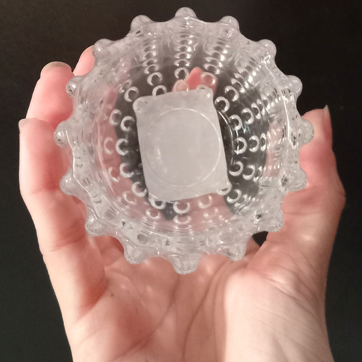 Castiçal de Vidro Transparente 6x8cm para Velas Decorativas