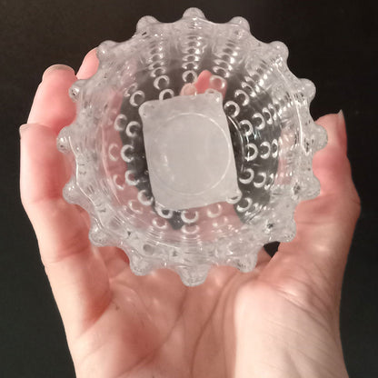 Castiçal de Vidro Transparente 6x8cm para Velas Decorativas