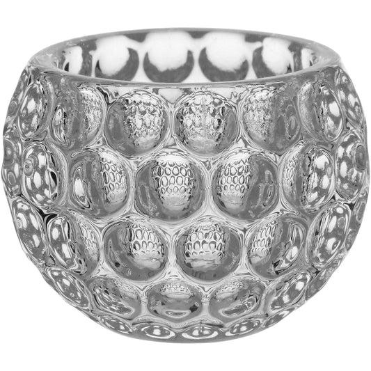 Castiçal de Vidro Transparente 6x8cm para Velas Decorativas