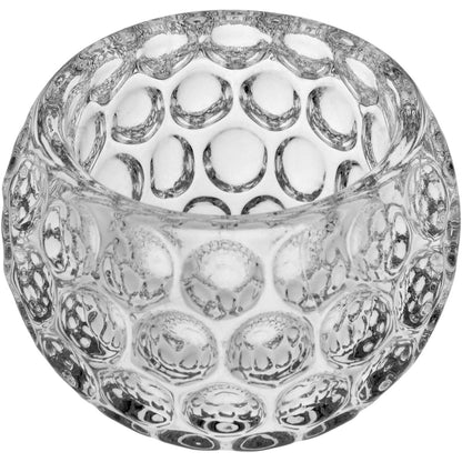 Castiçal de Vidro Transparente 6x8cm para Velas Decorativas