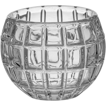 Castiçal de Vidro Transparente 8x10cm - Decoração Elegante para Velas