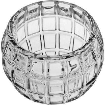 Castiçal de Vidro Transparente 8x10cm - Decoração Elegante para Velas