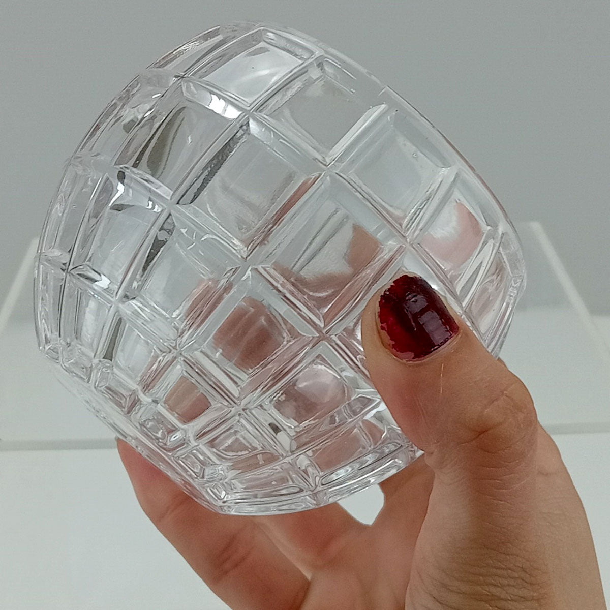 Castiçal de Vidro Transparente 8x10cm - Decoração Elegante para Velas