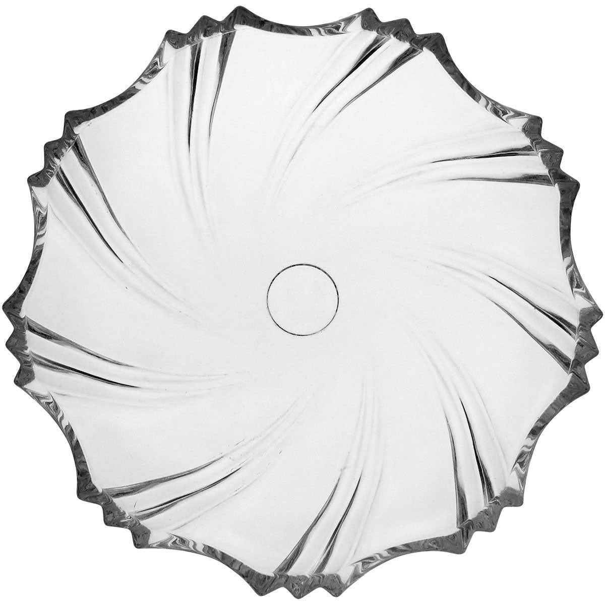 Centro de Mesa de Vidro Transparente 23x23cm 3,2cm - Decoração Elegante