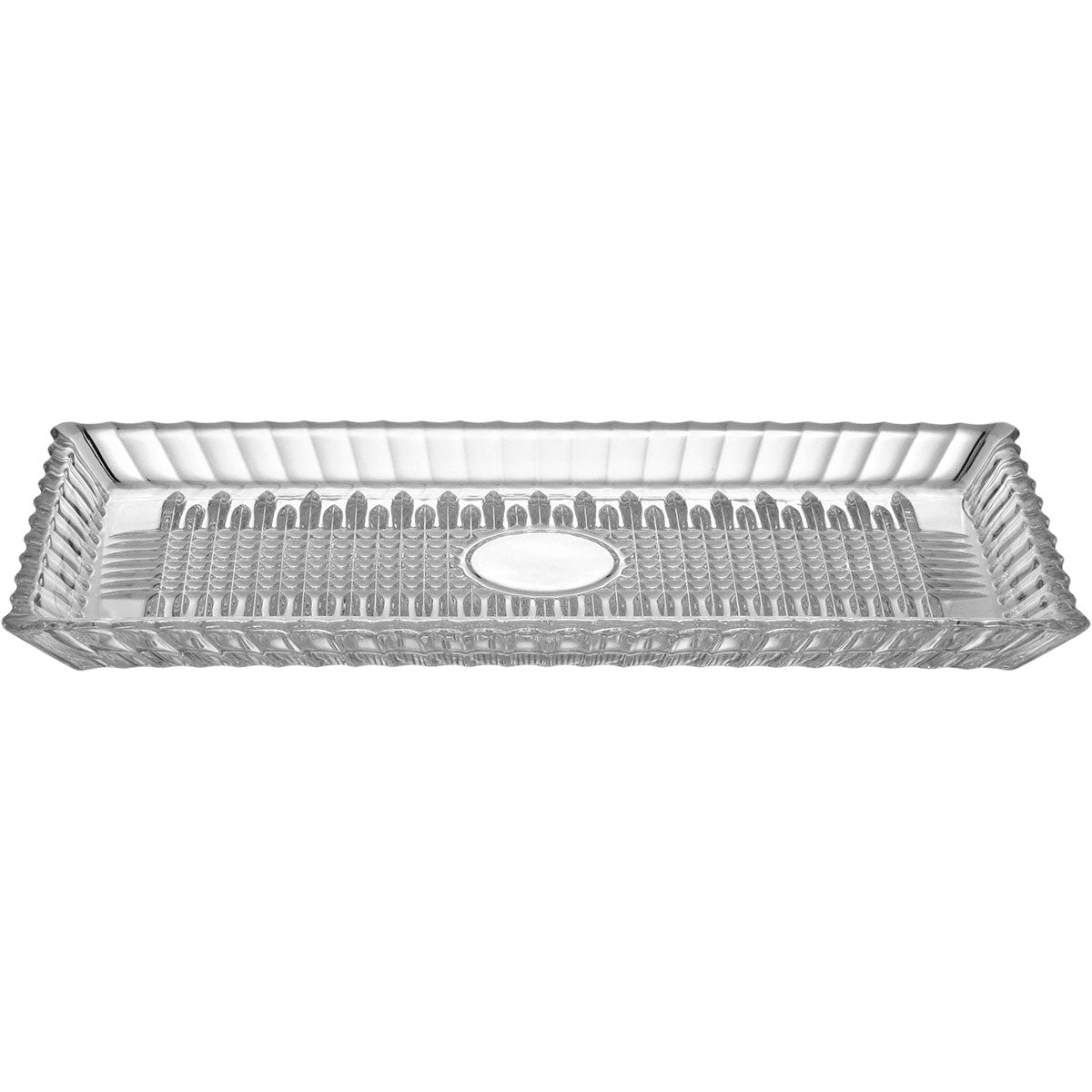 Bandeja de Vidro Transparente 34x17cm - Elegante para Servir e Decorar