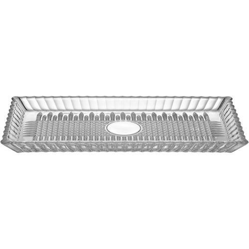 Bandeja de Vidro Transparente 34x17cm - Elegante para Servir e Decorar