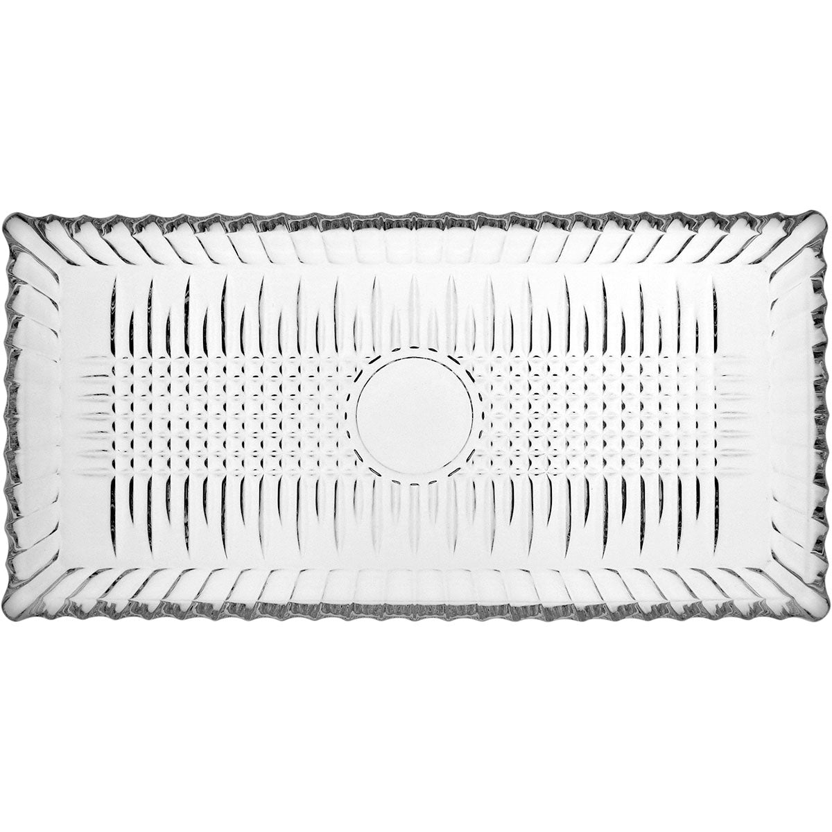 Bandeja de Vidro Transparente 34x17cm - Elegante para Servir e Decorar