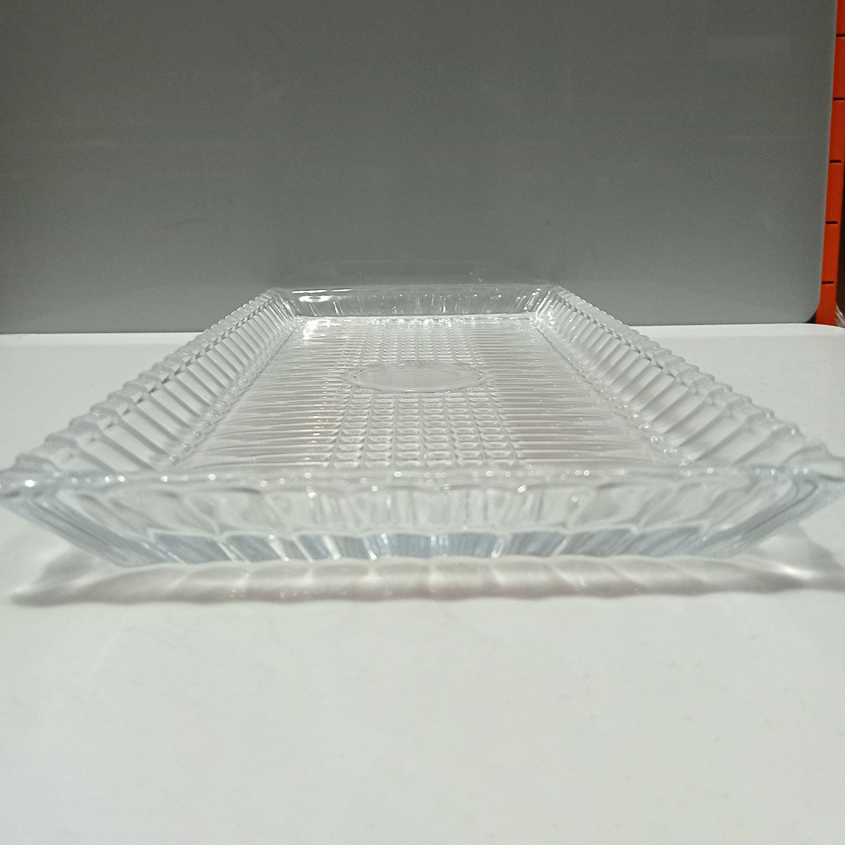 Bandeja de Vidro Transparente 34x17cm - Elegante para Servir e Decorar