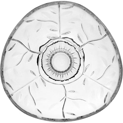 Centro de Mesa de Vidro Transparente 16,5x22,5cm Elegante Decorativo