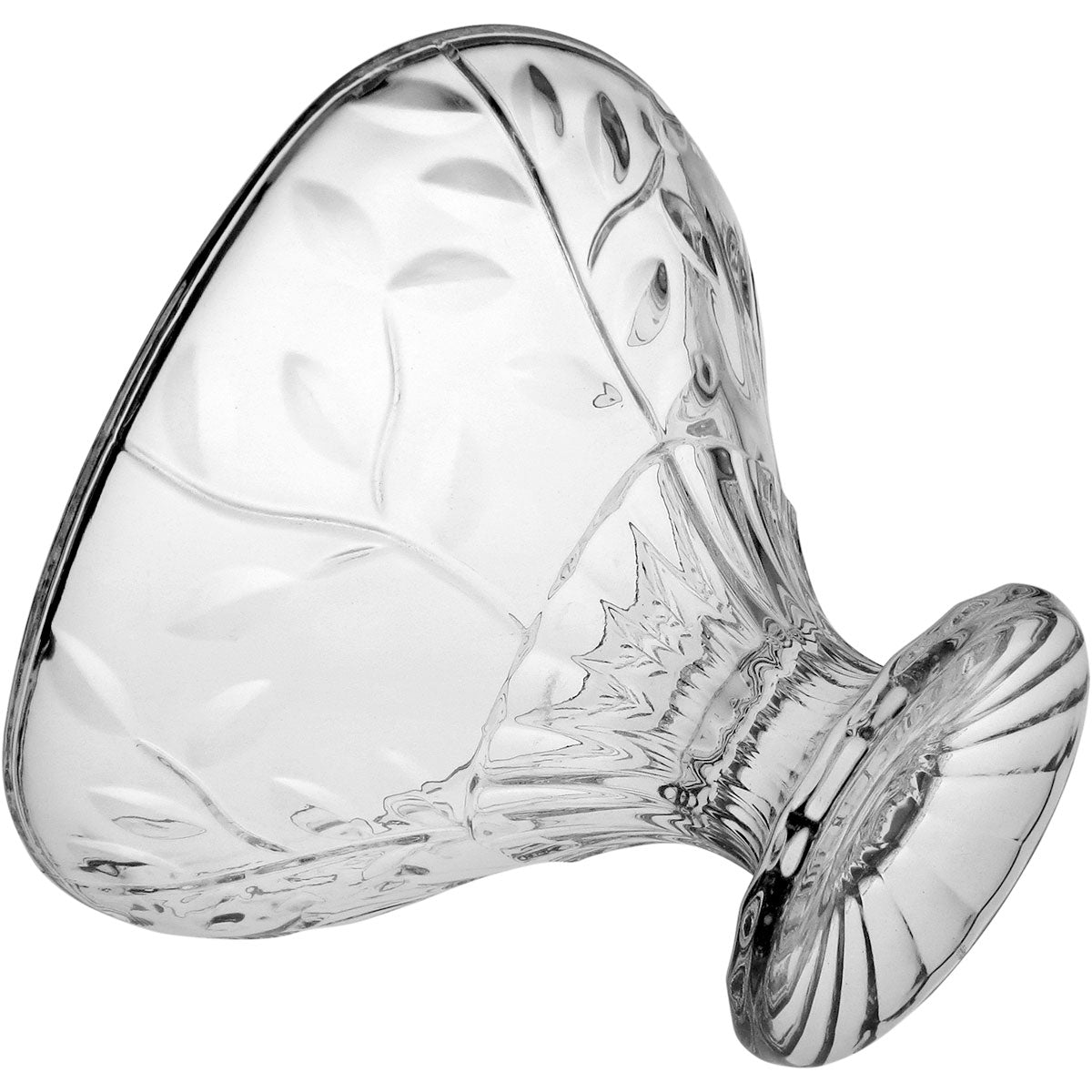 Centro de Mesa de Vidro Transparente 16,5x22,5cm Elegante Decorativo