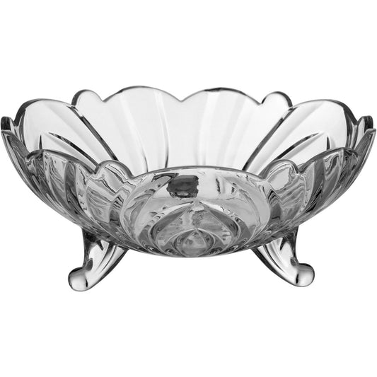 Centro de Mesa em Vidro Transparente 23x23x9cm Decorativo