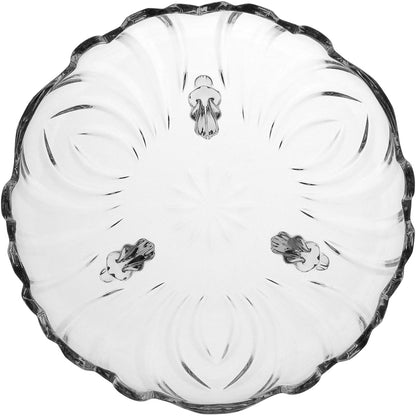 Centro de Mesa em Vidro Transparente 23x23x9cm Decorativo