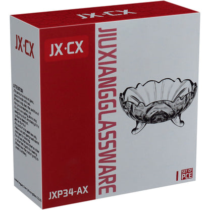 Centro de Mesa em Vidro Transparente 23x23x9cm Decorativo