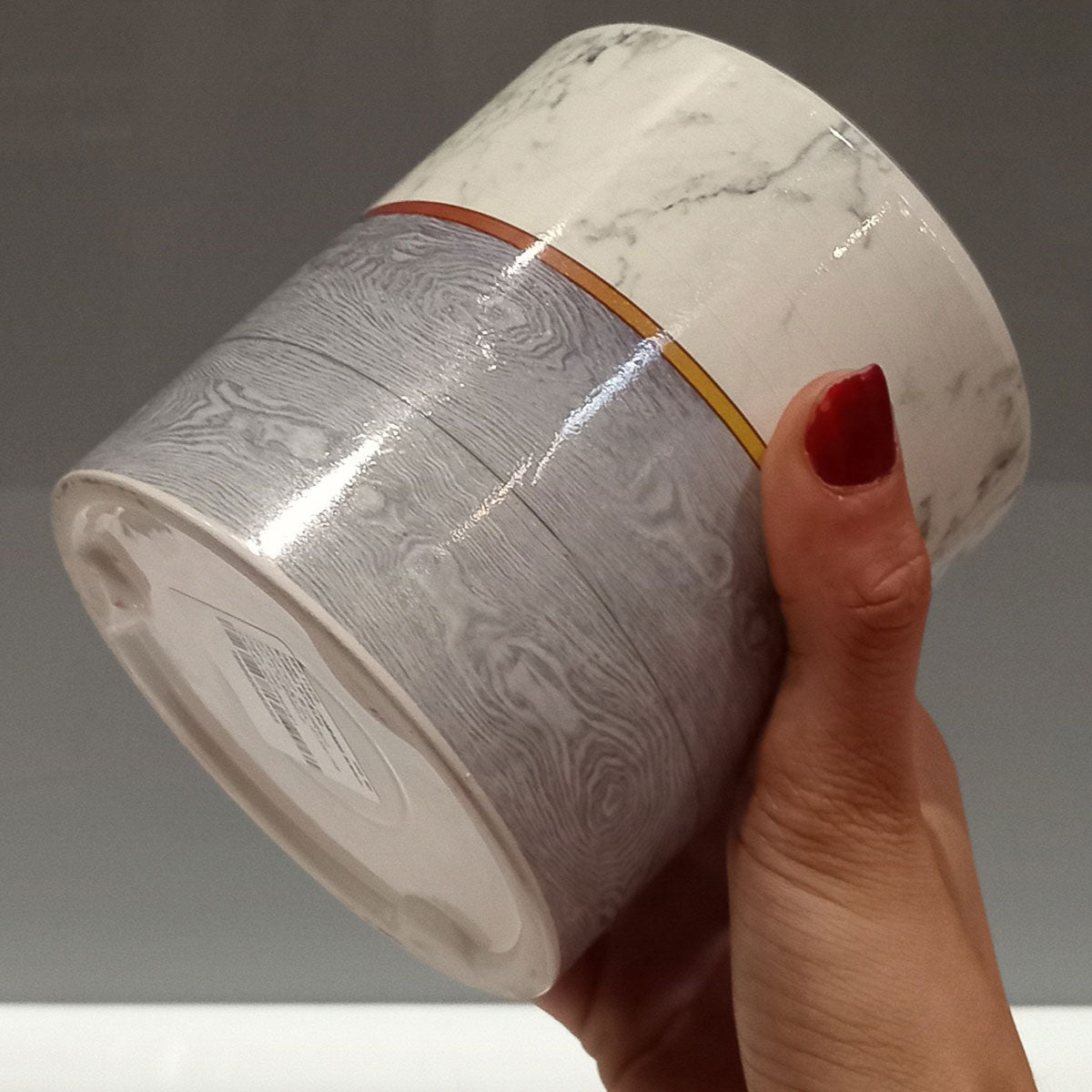 Cachepô de Cerâmica Cinza 10x10cm para Plantas - Decoração Elegante