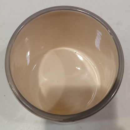 Cachepô de Cerâmica Cinza 10x10cm para Plantas - Decoração Elegante