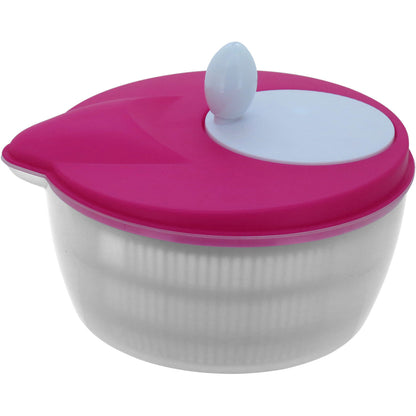 Secador de Salada Plástico Rosa 19x27x24cm - Capacidade Ideal